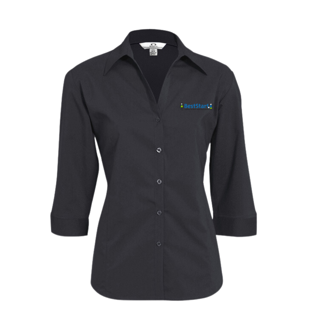 3/4 Sleeve Shirt - Charcoal - Women's
